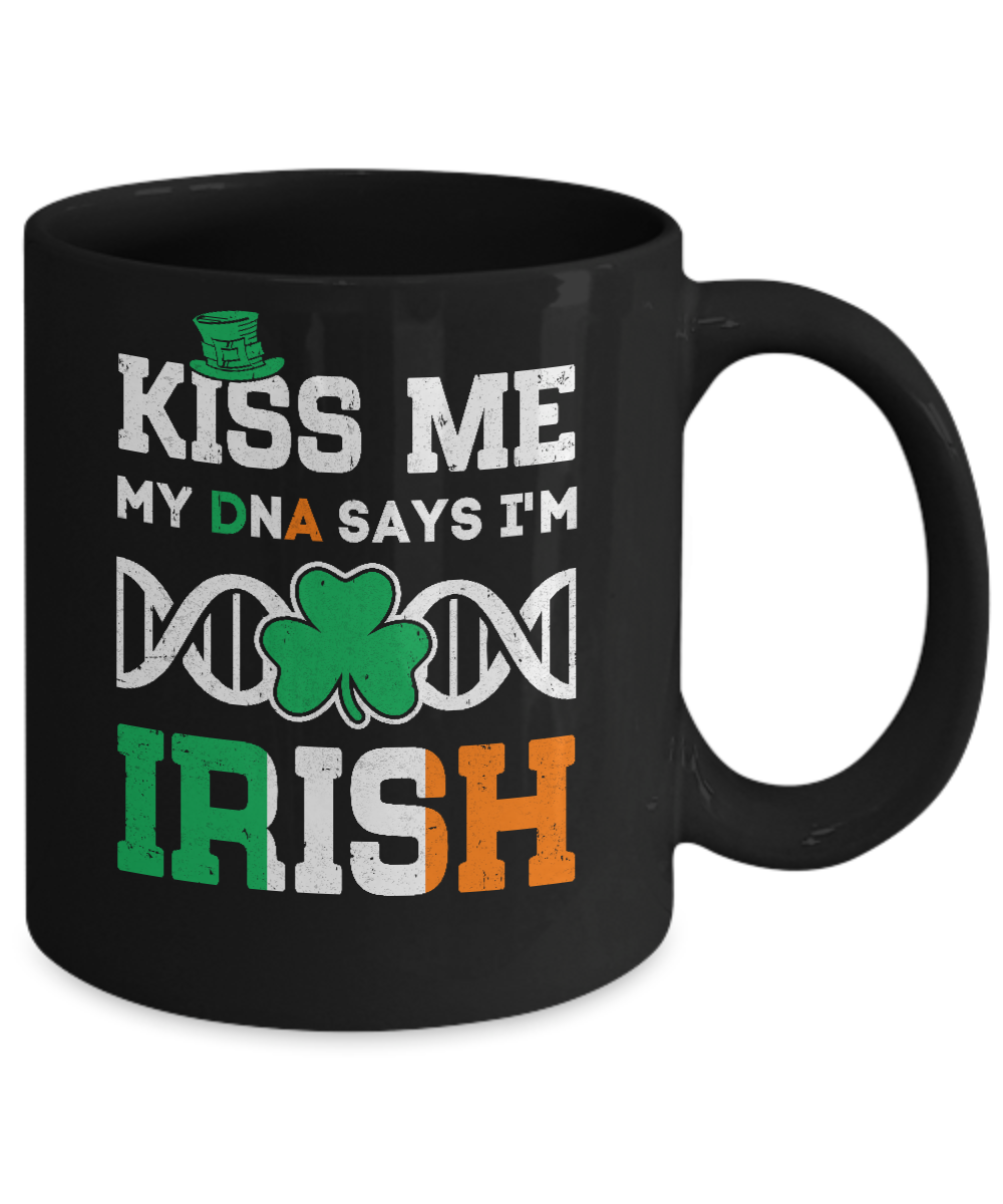 Kiss Me My DNA Says I'm Irish Patrick's Day Mug Coffee Mug | Teecentury.com