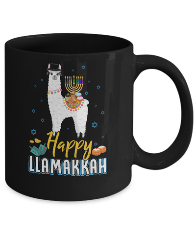 Funny Happy Llamakkah Hanukkah Llama Mug Coffee Mug | Teecentury.com