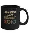 Awesome Since August 2010 Vintage 12th Birthday Gifts Mug Coffee Mug | Teecentury.com