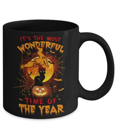 Halloween Cat It's The Most Wonderful Time Of The Year Witches Mug Coffee Mug | Teecentury.com
