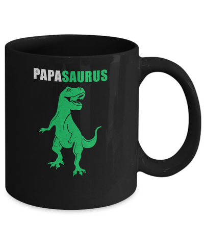Papasarus Funny Dinosaur First Time Papa Fathers Day Mug Coffee Mug | Teecentury.com