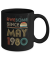 Awesome Since May 1980 Vintage 42th Birthday Gifts Mug Coffee Mug | Teecentury.com