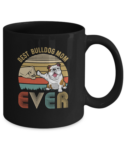 Vintage Best Bulldog Dad Ever Bump Fit Funny Dad Gifts Mug Coffee Mug | Teecentury.com