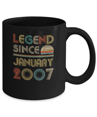 Legend Since January 2007 Vintage 15th Birthday Gifts Mug Coffee Mug | Teecentury.com