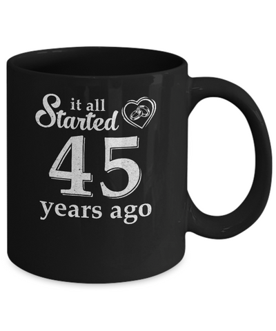 45Th Wedding Anniversary Married Couples 1977 Husband Wife Mug Coffee Mug | Teecentury.com