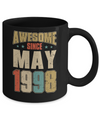 Vintage Retro Awesome Since May 1998 24th Birthday Mug Coffee Mug | Teecentury.com