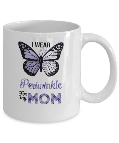 I Wear Periwinkle For My Mom Butterfly Stomach Cancer Mug Coffee Mug | Teecentury.com