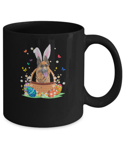 German Shepherd Bunny Hat Rabbit Easter Eggs Mug Coffee Mug | Teecentury.com