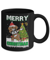 Cute Boxer Claus Merry Christmas Ugly Sweater Mug Coffee Mug | Teecentury.com