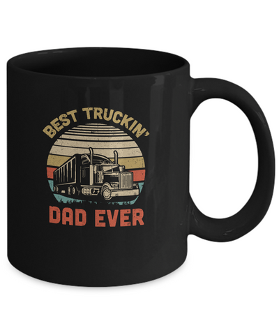 Vintage Best Truckin' Dad Ever Fathers Day Gift Mug Coffee Mug | Teecentury.com