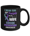 I Wear Teal And Purple For My Wife Suicide Prevention Mug Coffee Mug | Teecentury.com