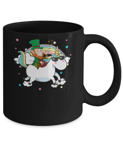 St Patrick's Day Lepricorn Leprechaun Riding Unicorn Mug Coffee Mug | Teecentury.com
