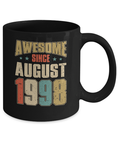 Vintage Retro Awesome Since August 1998 24th Birthday Mug Coffee Mug | Teecentury.com