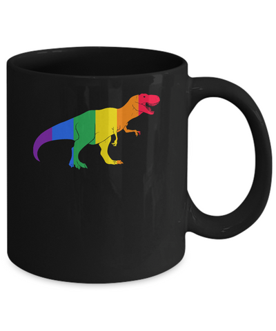 Pride LGBT Dinosaur T REX Gift Rainbow LGBT Gay Lesb Mug Coffee Mug | Teecentury.com