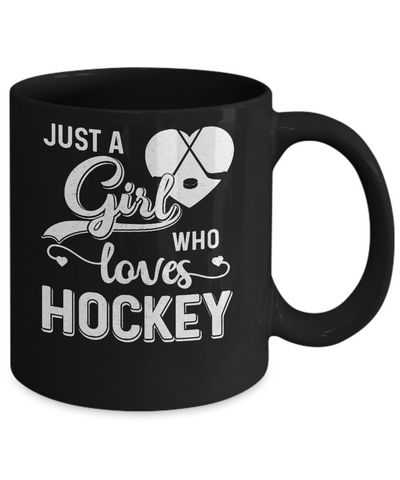 Just A Girl Who Loves Hockey Mug Coffee Mug | Teecentury.com
