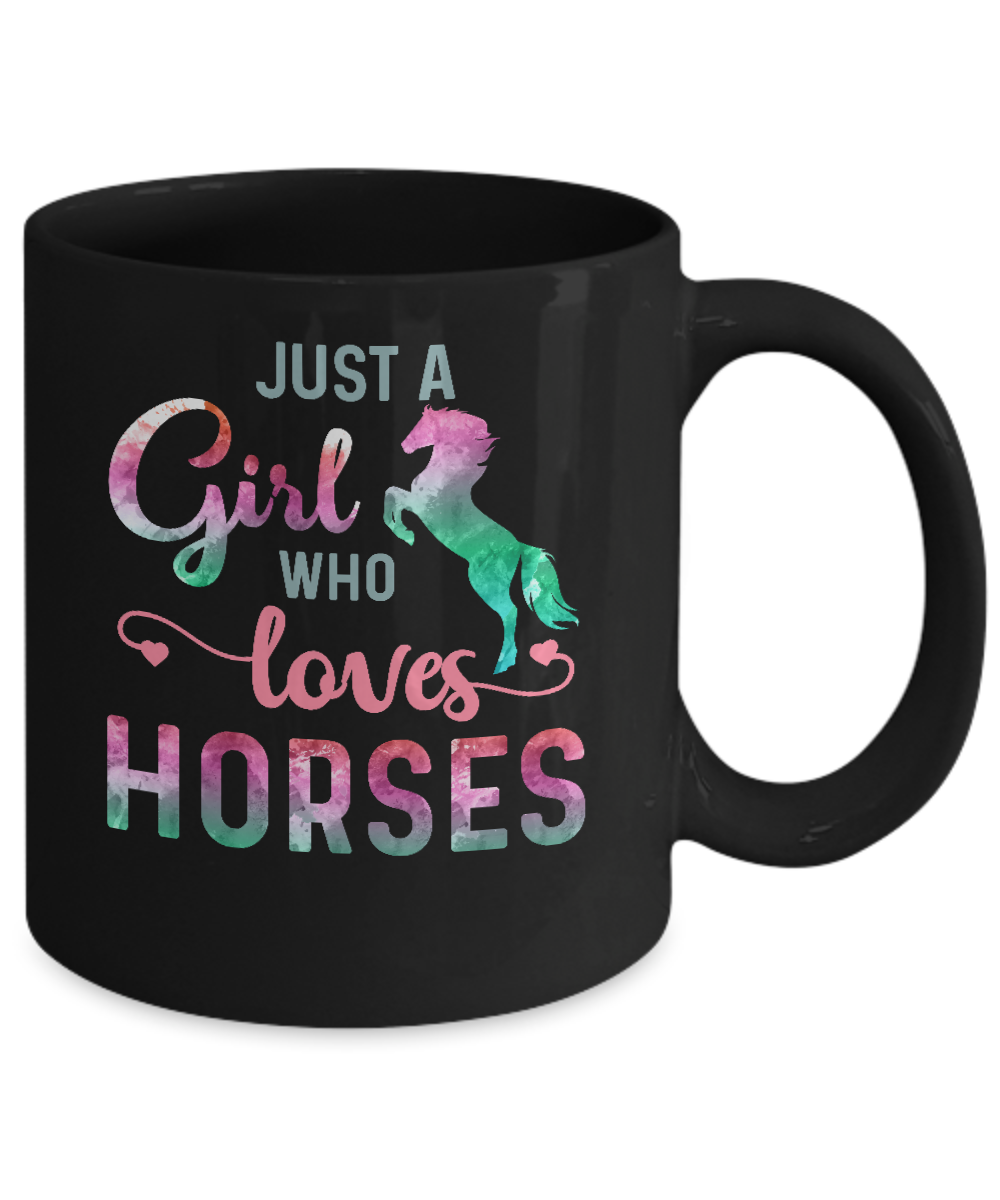 Just A Girl Who Loves Horses Horse Lover Mug Coffee Mug | Teecentury.com