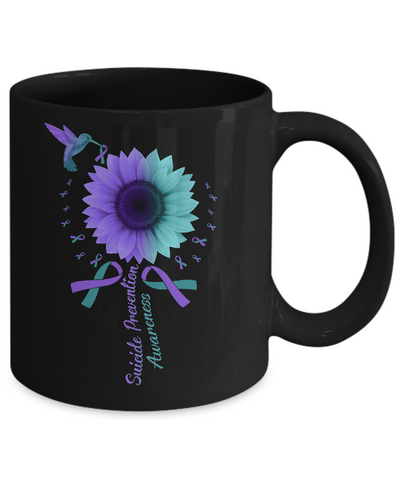 Hummingbird Sunflower Suicide Prevention Awareness Mug Coffee Mug | Teecentury.com