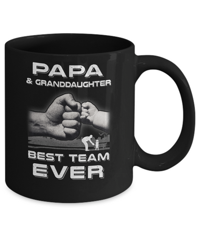Papa And Granddaughter Best Team Ever Fathers Day Mug Coffee Mug | Teecentury.com