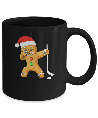 Dabbing Gingerbread Santa Hockey Christmas Pajama Gifts Mug Coffee Mug | Teecentury.com