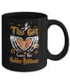 This Girl Love Her Dog Golden Retriever Halloween Mug Coffee Mug | Teecentury.com