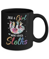 Just A Girl Who Loves Sloths Cute Sloth Lover Mug Coffee Mug | Teecentury.com