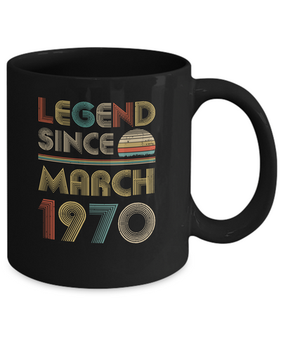 Legend Since March 1970 Vintage 52th Birthday Gifts Mug Coffee Mug | Teecentury.com