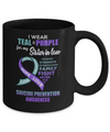 Suicide Prevention I Wear Teal And Purple For My Sister In Law Mug Coffee Mug | Teecentury.com
