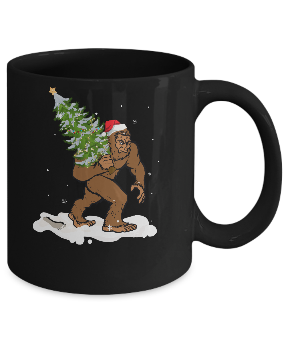 Bigfoot Christmas Tree Boys Men Sasquatch Santa Gift Mug Coffee Mug | Teecentury.com