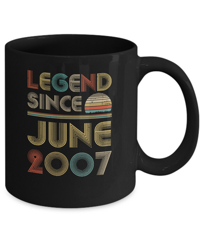 Legend Since June 2007 Vintage 15th Birthday Gifts Mug Coffee Mug | Teecentury.com