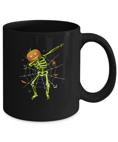 Funny Dabbing Skeleton Pumpkin Halloween Dab Mug Coffee Mug | Teecentury.com