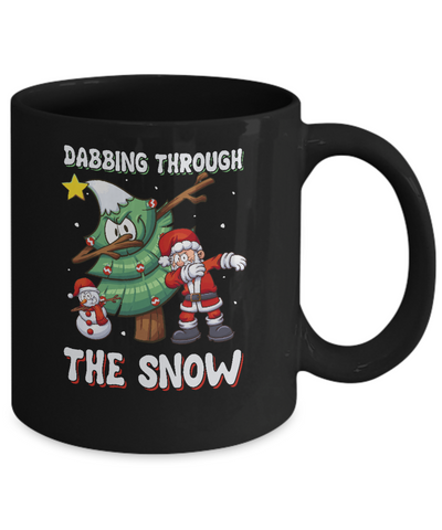 Dabbing Santa Snowman Christmas Tree Mug Coffee Mug | Teecentury.com