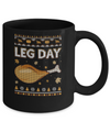 Leg Day Ugly Christmas Sweater Funny Thanksgiving Mug Coffee Mug | Teecentury.com