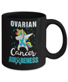 Inspirational Ovarian Cancer Awareness Unicorn Support Mug Coffee Mug | Teecentury.com