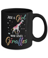 Just A Girl Who Loves Giraffes Cute Giraffe Lover Mug Coffee Mug | Teecentury.com