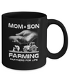 Farmer Mom And Son Farming Partners For Life Mothers Day Mug Coffee Mug | Teecentury.com