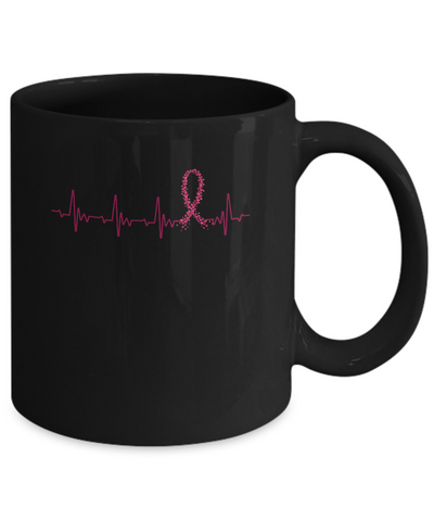 Multiple Myeloma Awareness Burgundy Ribbon Heartbeat Mug Coffee Mug | Teecentury.com