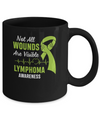 Lymphoma Awareness Green Not All Wounds Are Visible Mug Coffee Mug | Teecentury.com