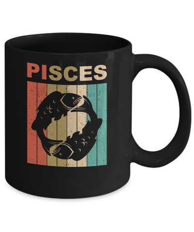 Vintage Pisces Zodiac February March Birthday Gift Mug Coffee Mug | Teecentury.com