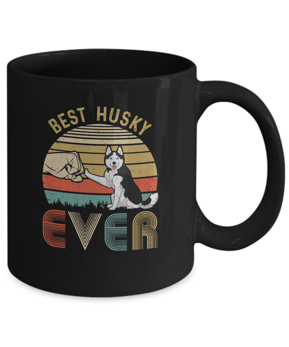Vintage Best Husky Dad Ever Bump Fit Funny Dad Gifts Mug Coffee Mug | Teecentury.com