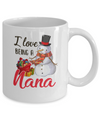 I Love Being A Nana Snowman Gift For Christmas Day Mug Coffee Mug | Teecentury.com
