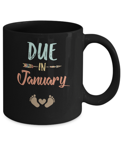 Due Date January 2022 Announcement Mommy Bump Pregnancy Mug Coffee Mug | Teecentury.com