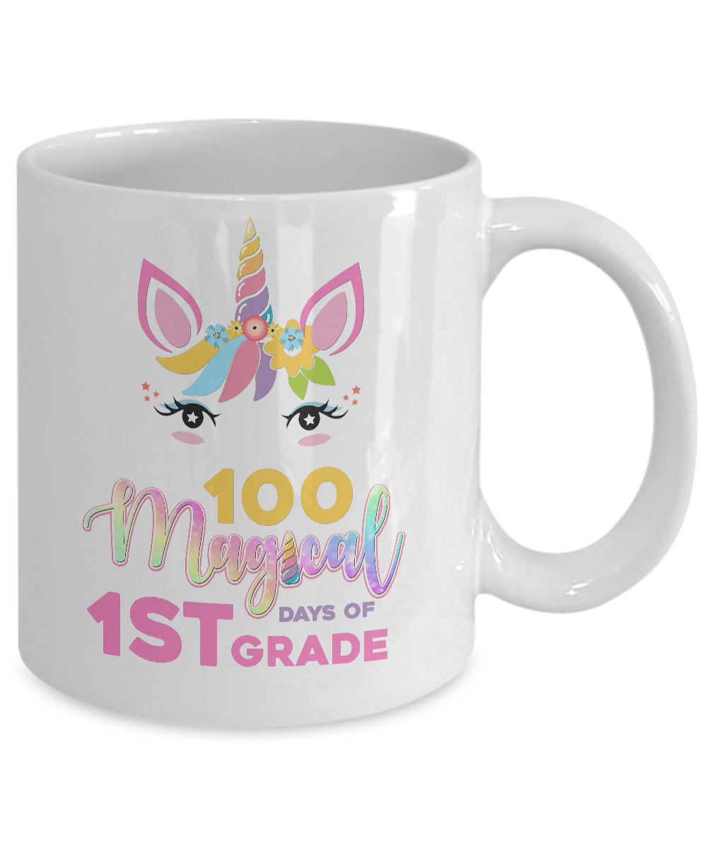100 Magical Days Of 1St Grade School Unicorn Girl Gift Mug Coffee Mug | Teecentury.com