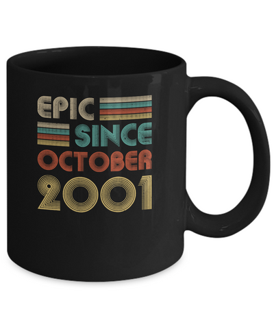 Epic Since October 2001 Vintage 21th Birthday Gifts Mug Coffee Mug | Teecentury.com
