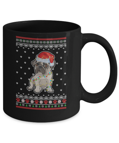 Pug Christmas Ugly Sweater Lights Dog Xmas Gift Mug Coffee Mug | Teecentury.com