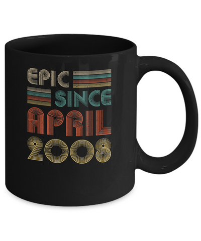 Epic Since April 2008 Vintage 14th Birthday Gifts Mug Coffee Mug | Teecentury.com