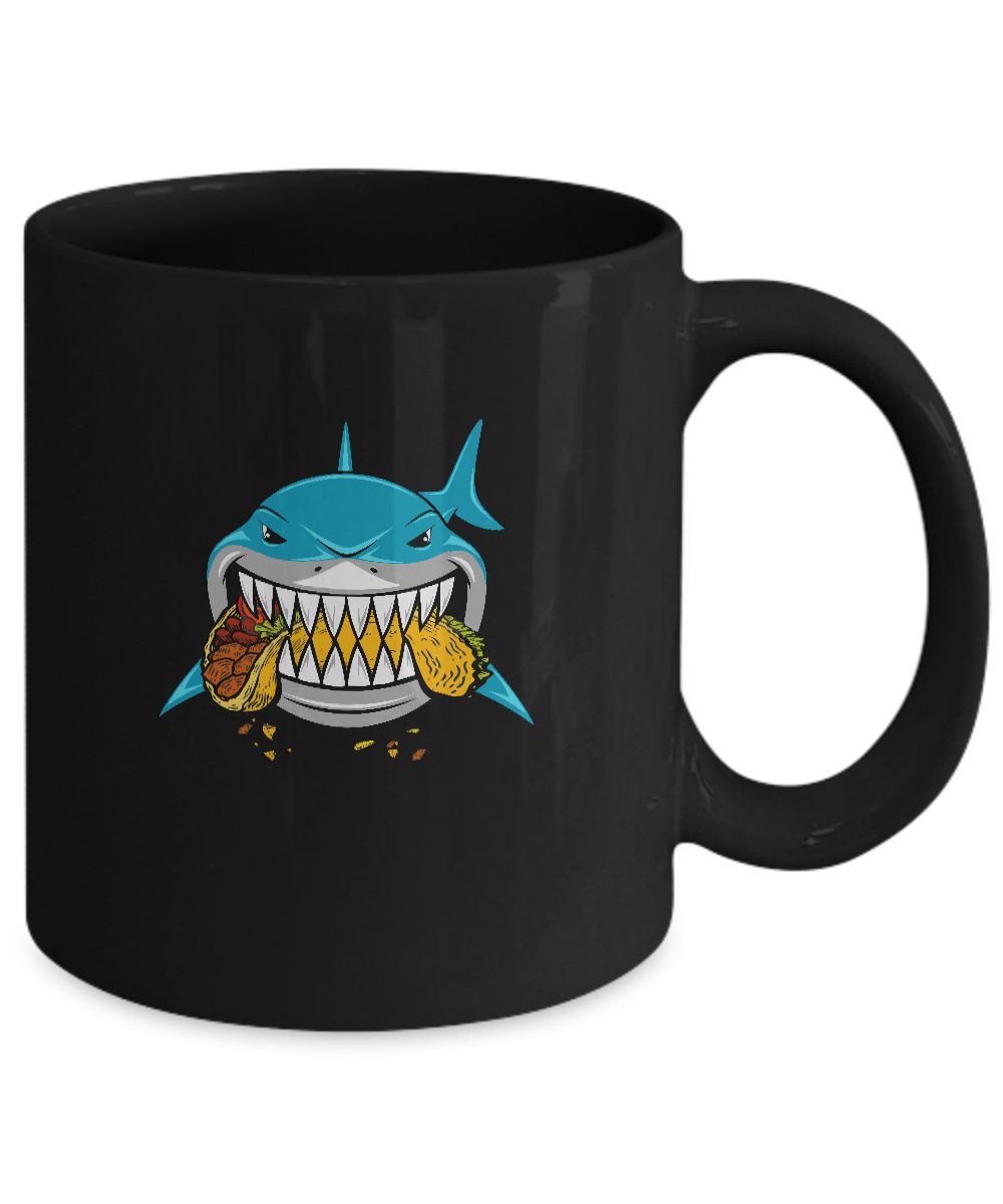 Shark Eating Taco Food Lover Gift Mug Coffee Mug | Teecentury.com