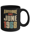 Vintage Retro Awesome Since June 1968 54th Birthday Mug Coffee Mug | Teecentury.com