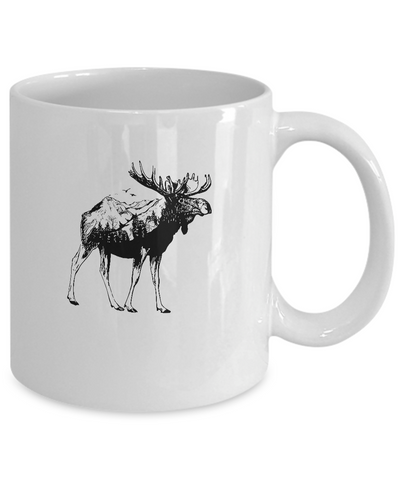 Moose Sighting Forest Funny Minnesota State Mug Coffee Mug | Teecentury.com