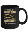 Funny Begin A Christian Amazing Retirement Plan Church Mug Coffee Mug | Teecentury.com