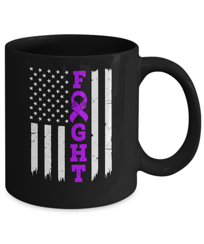 Alzheimer's Pancreatic Cancer Awareness American Flag Mug Coffee Mug | Teecentury.com